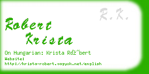 robert krista business card